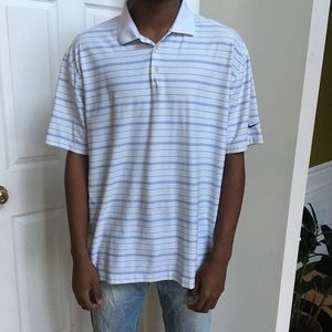 nike golf striped polo shirt